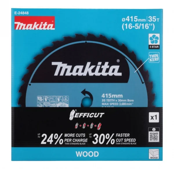 Makita e-24848 lama efficut per seghe circolari 415x30 mm per legno - dettaglio 2