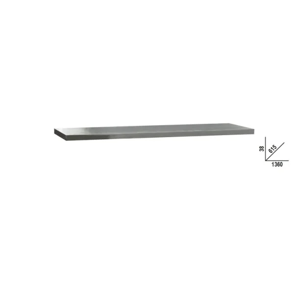 Beta c45pro 2.0 pxe/2-1,3mt piano di lavoro rivestito acciaio inox 136x61,5 cm 045002133 - dettaglio 1