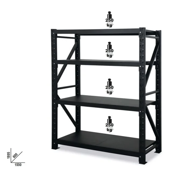 Beta s4cb scaffalatura ampia campata a 4 ripiani 088880490 - dettaglio 2