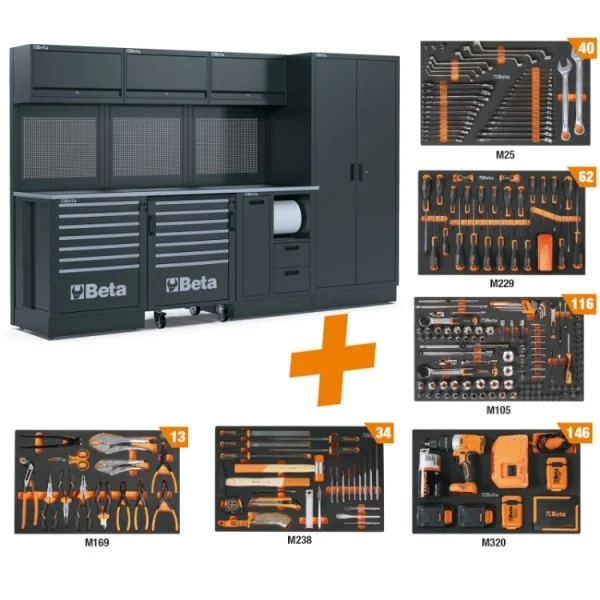 Beta rsc50 2.0 f/411ut composizione arredo officina con utensili 411 pz. 050001095 - dettaglio 1