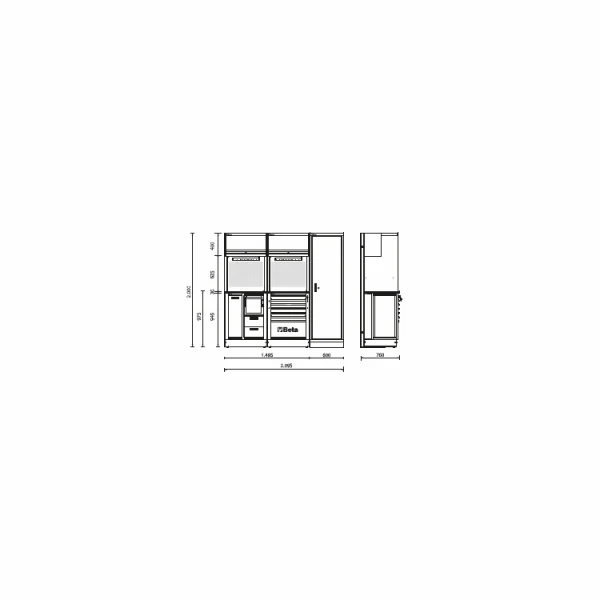 Beta rsc50 2.0 c combinazione arredo officina modulare 050001016 - dettaglio 2