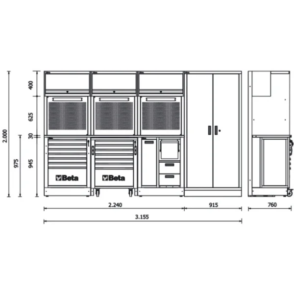 Beta rsc50 2.0 fx combinazione arredo officina modulare 050001032 - dettaglio 2