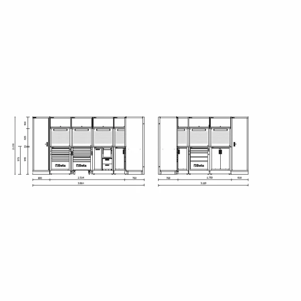Beta rsc50 2.0 i combinazione arredo officina modulare 050001046 - dettaglio 3