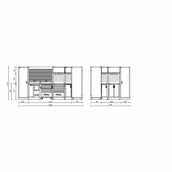 Beta rsc50 2.0 l combinazione arredo officina modulare 050001051 - dettaglio 3