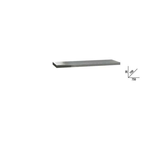 Beta rsc50 2.0 px/1-0,7mt piano di lavoro 0,75 m in mdf rivestito acciaio inox 050001127 - dettaglio 1