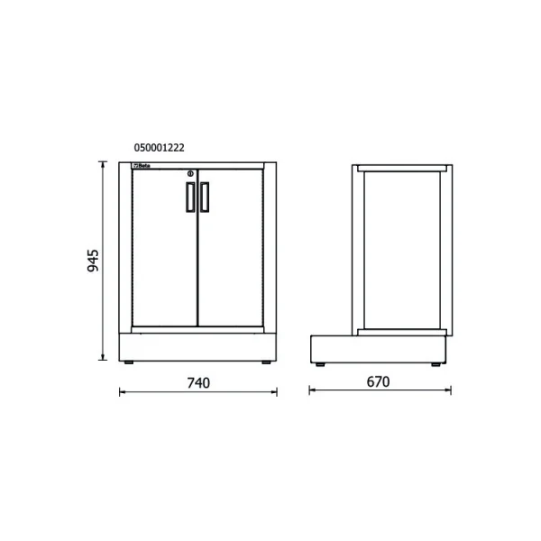 Beta rsc50 2.0 ma modulo fisso con 2 ante per arredo officina 050001262 - dettaglio 2
