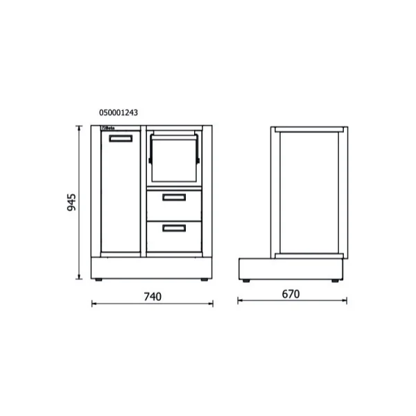 Beta rsc50 2.0 ms-2c modulo di servizio fisso per arredo officina 050001283 - dettaglio 4