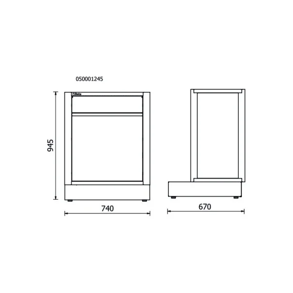 Beta rsc50 2.0 cs modulo fisso arredo officina per raccolta differenziata 050001285 - dettaglio 3