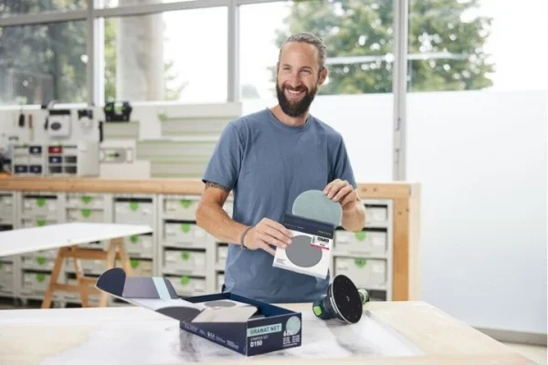 Festool d150 gr net-set kit dischi abrasivi a rete 150 mm granat net 61 pz. 578667 - dettaglio 3