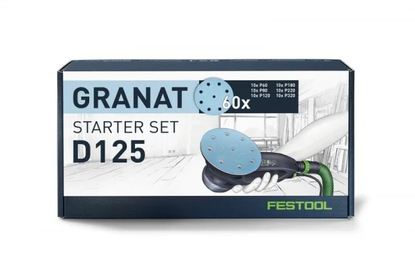 Festool d125 gr-set kit dischi abrasivi 125 mm granat 60 pz. 578668 - dettaglio 2