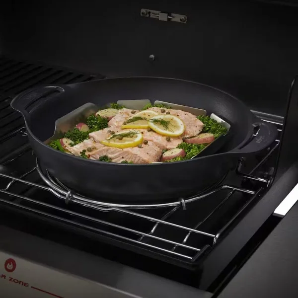 Weber 7607 weber crafted - wok con cestello di cottura a vapore - dettaglio 4