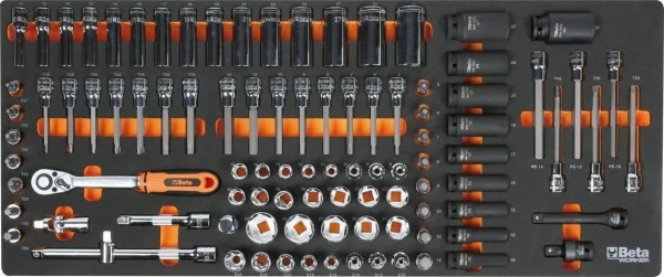 Beta bw 2400axlp/5m cassettiera mobile antiribaltamento con assortimento 418 pz. 024006348 - dettaglio 5
