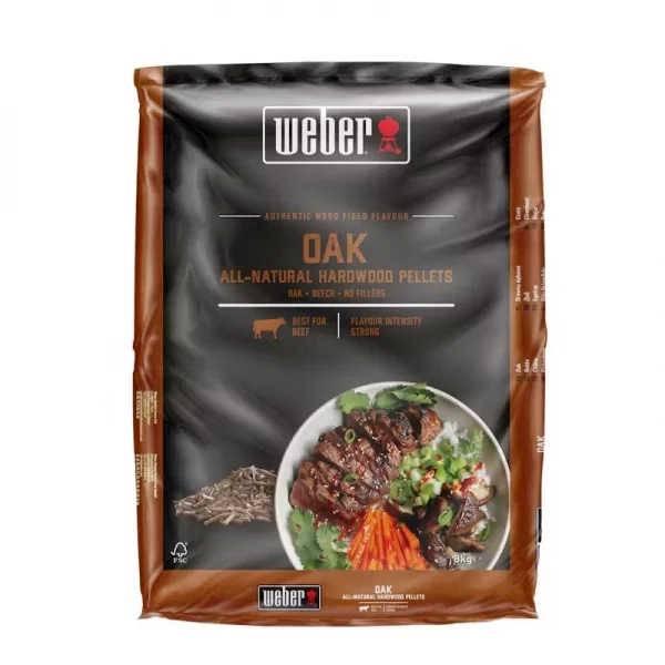 Weber 3401053 pellet di legno 100% miscela quercia 8 kg - dettaglio 1