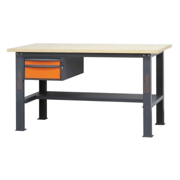 Beta c58bc-w1,6 2c/o banco da lavoro piano 1,6 m in legno e 2 cassetti - dettaglio 1