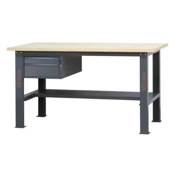 Beta c58bc-w1,6 2c/a banco da lavoro piano 1,6 m in legno e 2 cassetti - dettaglio 1