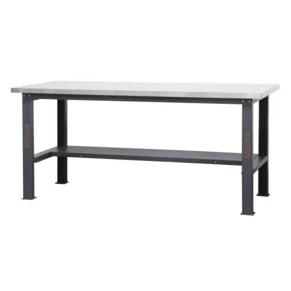 Beta C58BC-X2,1 Banco da lavoro con piano MDF rivestito Inox 2,1 m - 058000626