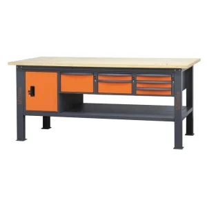Beta c58bc-w2,1 6ca/o banco da lavoro con piano in legno 2,1 m cassetti e anta - dettaglio 1