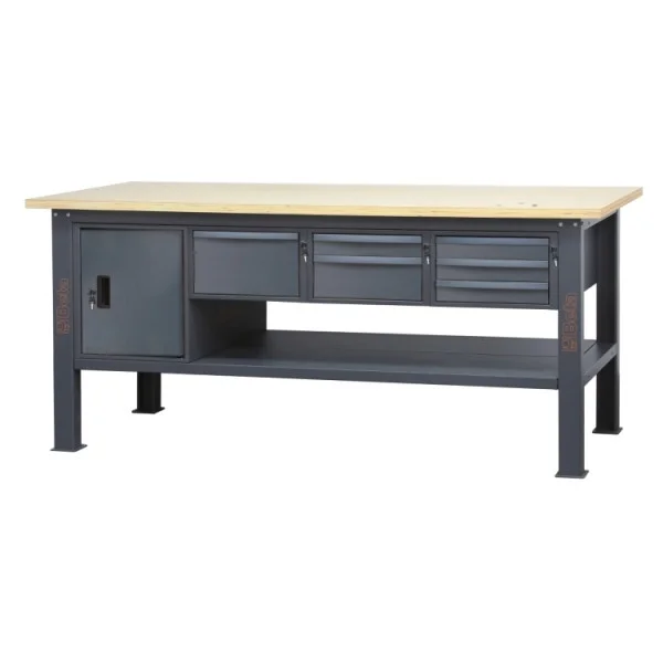 Beta c58bc-w2,1 6ca/a banco da lavoro con piano in legno 2,1 m cassetti e anta - dettaglio 1