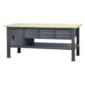 Beta c58bc-w2,1 6ca/a banco da lavoro con piano in legno 2,1 m cassetti e anta - dettaglio 1
