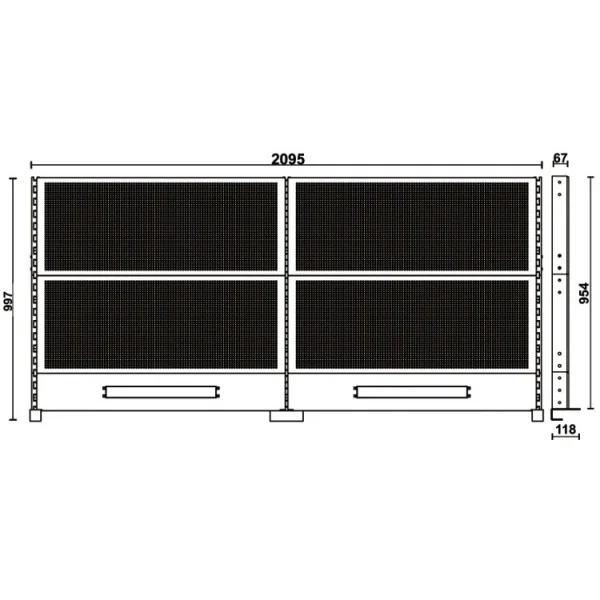 Beta C58K/4PF-2,1M Kit 4 pannelli forati 2,1 m per banchi componibili C58BC - 058000814