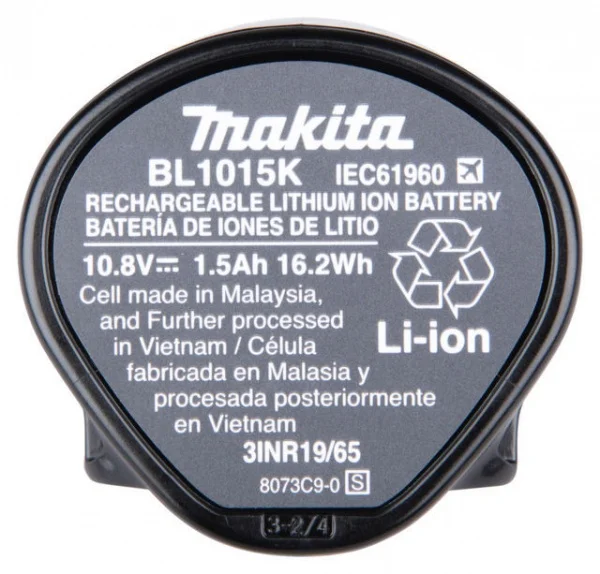 Makita 1913U9-9 Batteria 10,8 V al litio BL1015K 1,5 Ah - 1913U9-9