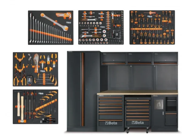 Beta C45PRO 2.0 W/268UT Combinazione arredo officina con assortimento 268 Pz. - 045009159