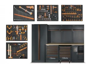 Beta C45PRO 2.0 W/268UT Combinazione arredo officina con assortimento 268 Pz. - 045009159