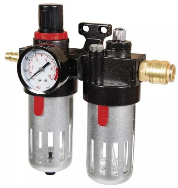 Einhell 4135000 filtro riduttore con lubrificatore r 3/8 per compressori - dettaglio 1