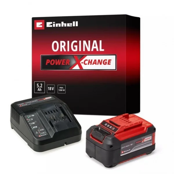 Einhell 4512147 starter kit pxc set batteria 5,2 ah e caricabatterie 18 v - dettaglio 1