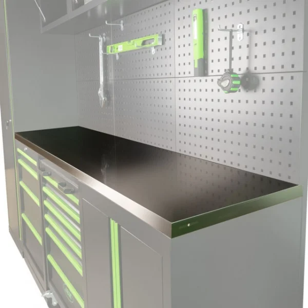 Jbm 16600 tavolo in acciaio inox per officina - dettaglio 2