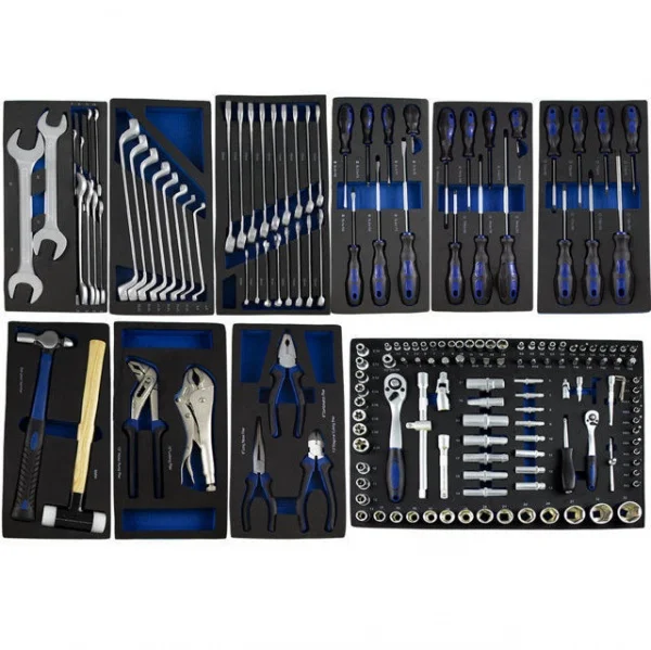 Jbm 53448 cassettiera a 6 cassetti rosso per officina con assortimento - dettaglio 4