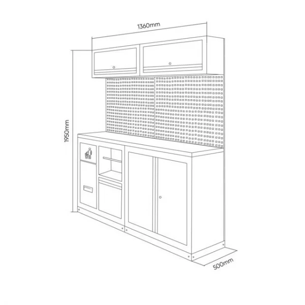 Jbm serie527 composizione arredo officina - dettaglio 2