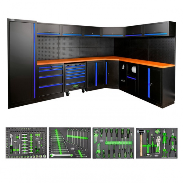 JBM SERIE565 Composizione arredo officina con assortimento completo - SERIE565