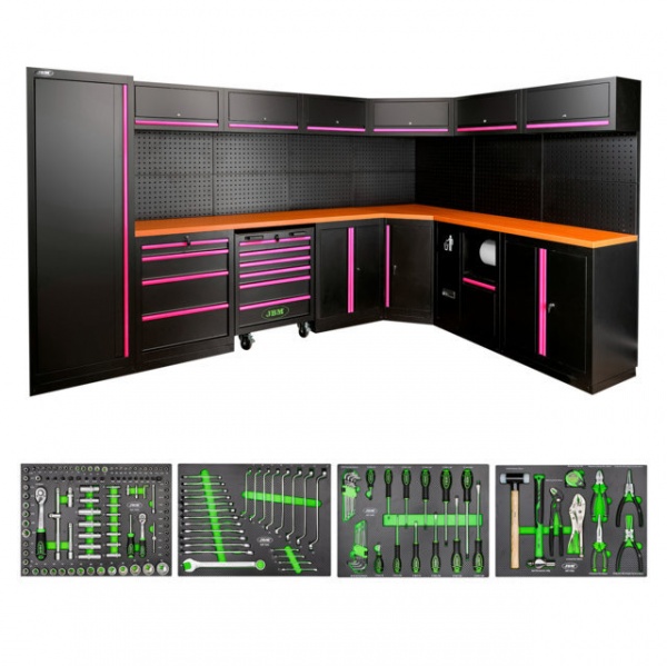 JBM SERIE565 Composizione arredo officina con assortimento completo - SERIE565