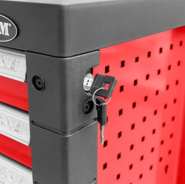 Jbm 53762 cassettiera rossa a 7 cassetti senza utensili - dettaglio 3