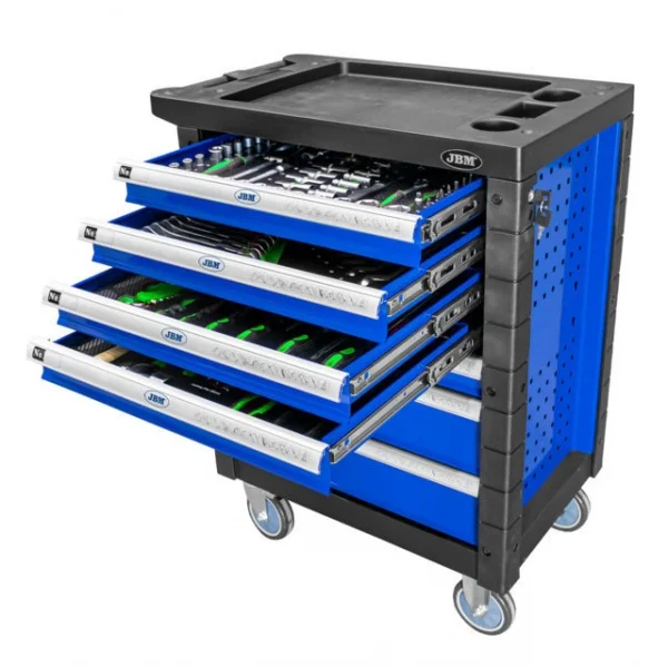 Jbm 53767 cassettiera a 7 cassetti blu con utensili - dettaglio 3