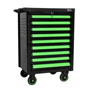 Jbm 53867 cassettiera verde a 9 cassetti con divisori - dettaglio 1