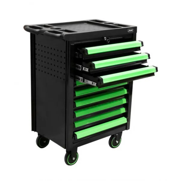 Jbm 53867 cassettiera verde a 9 cassetti con divisori - dettaglio 2