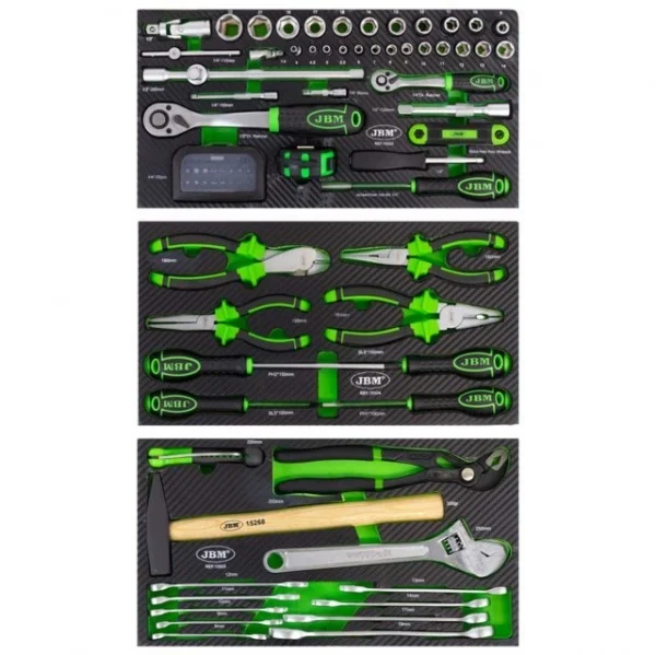Jbm 14327 set di termoformati con utensili 97 pz. per carrello 54504 - dettaglio 1