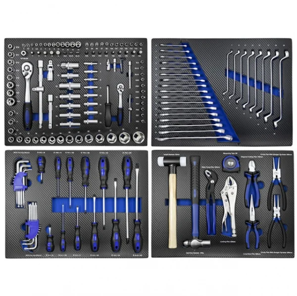 JBM 43708A Set di 4 termoformati con utensili blu 172 Pz. - 43708A