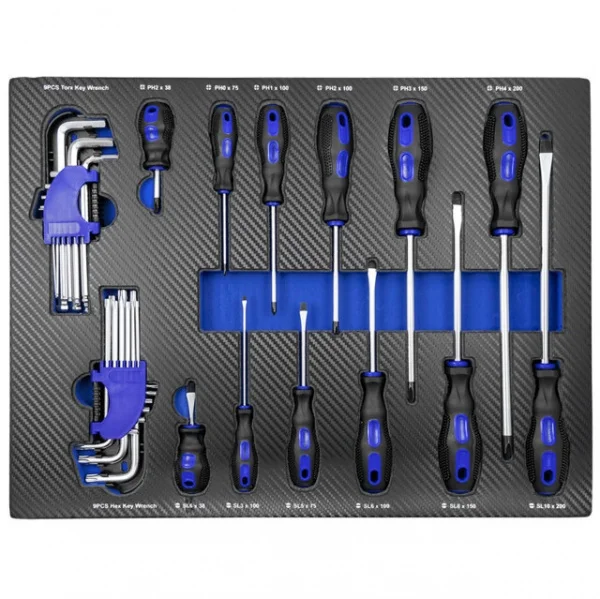 JBM 43708A Set di 4 termoformati con utensili blu 172 Pz. - 43708A