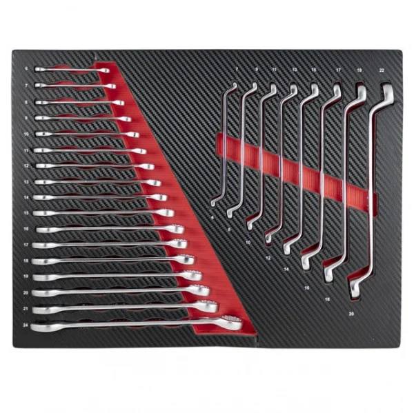JBM 43708R Set di 4 termoformati con utensili rosso 172 Pz. - 43708R