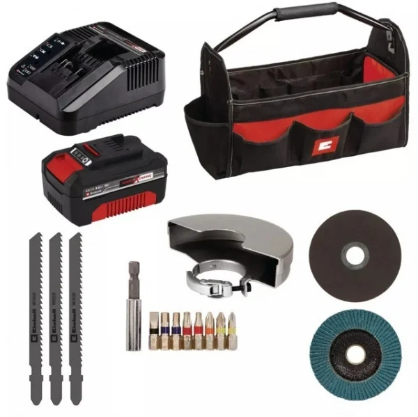 Einhell TE-TK 18/3 Li Kit (JS+CD+AG) Set smerigliatrice, trapano e seghetto a batteria 18 V - 4257241