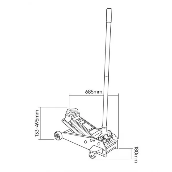 Jbm 50818 martinetto idraulico a carrello 3,5t - dettaglio 7