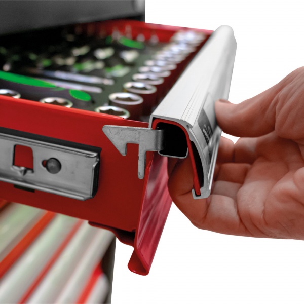 JBM SERIE468R Cassettiera rossa a 7 cassetti con termoformato 108 Pz. - SERIE468R