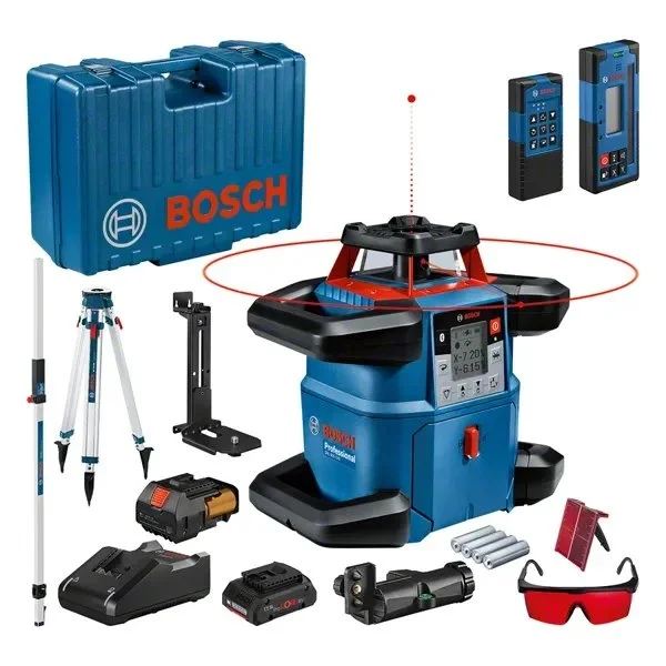 Bosch grl 600 chv + bt170hd + gr 240 livella laser rotante con accessori e batterie 06159940p5 - dettaglio 1