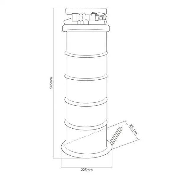 JBM 54514 Pompa estrazione olio pneumatica manuale 6,5 L - 54514