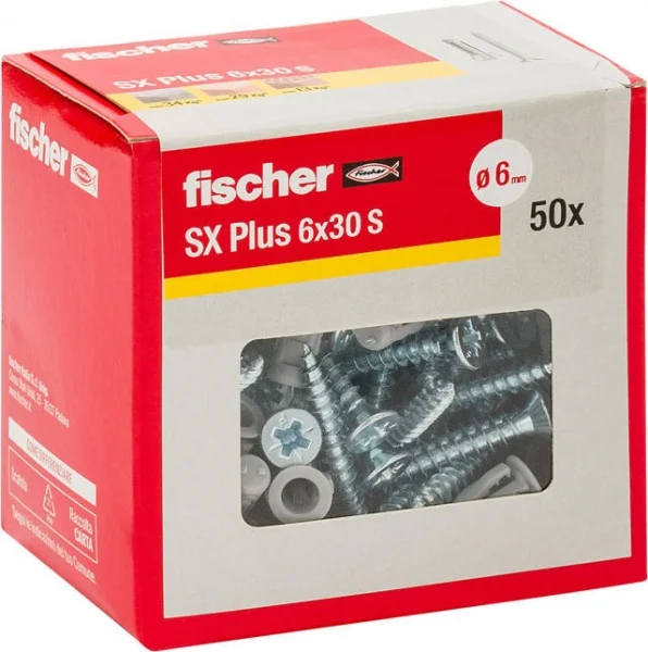 Fischer sx plus s hobby tassello in nylon con vite in confezione - dettaglio 3