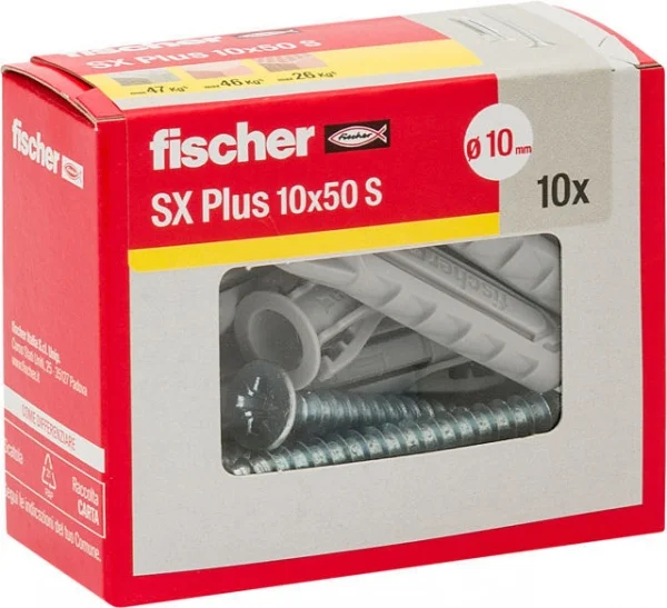 Fischer sx plus s hobby tassello in nylon con vite in confezione - dettaglio 5