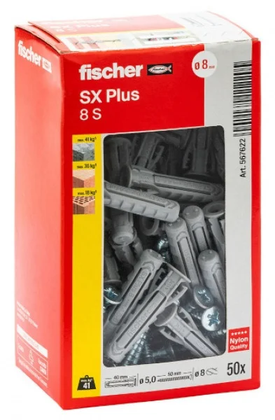 Fischer sx plus s tassello in nylon con vite in confezione - dettaglio 4